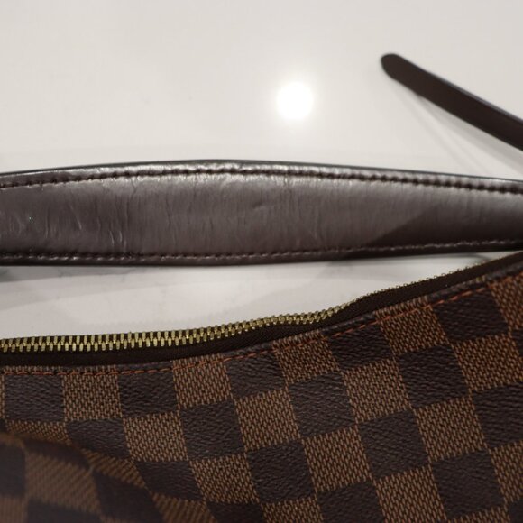 Discontinued Louis Vuitton Duomo Hobo Damier Ebene Red Interior - Picture 8 of 12